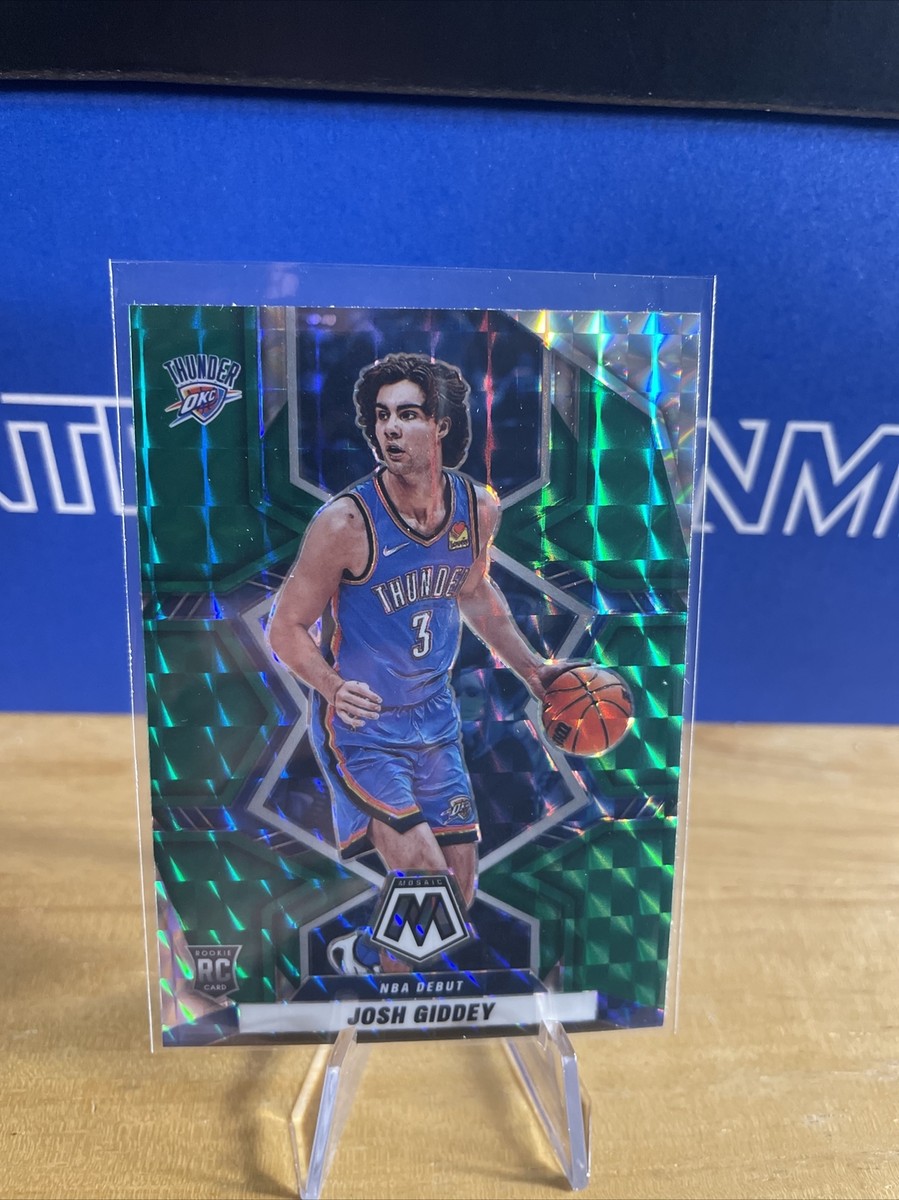 2021-22 Panini Mosaic Josh Giddey Green Prizm NBA Debut Rookie