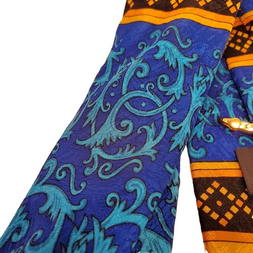 Rush Limbaugh Blue Abstract Silk Tie 58x3.75 " No Boundries Collection - Picture 6 of 6