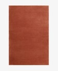 Hand Tufted Rug Solid Rust Area Tuft Rug, Custom Handmade Rug For Any Room