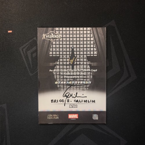 2024 Finding Unicorn Marvel Universe Thunder THOR THANOS Sketch Card 1 of 1 - Picture 2 of 2