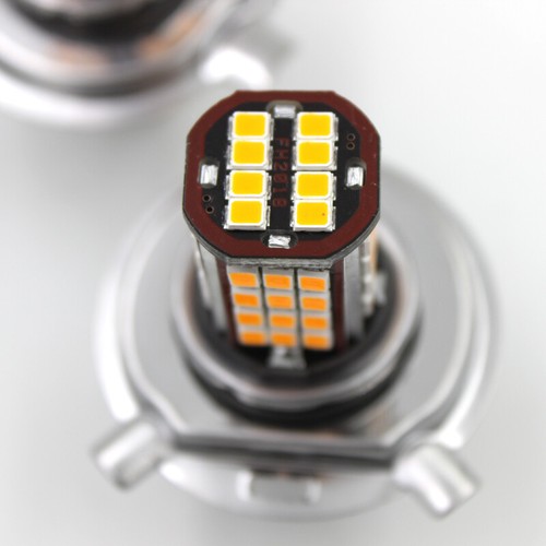 56SMD H4 LED Lamp Motorcycle Headlight Bulb DC 6V 8W 800LM 4300K Yellow - Picture 5 of 7