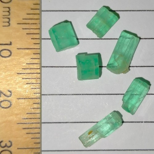Emerald natural facet rough raw gemstones loose crystals lot Panjshir 5.48ct - Picture 3 of 7
