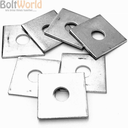 M6 M8 M10 M12 M16 M20 THICK ZINC SQUARE PLATE WASHERS 40x40mm, 50x50mm