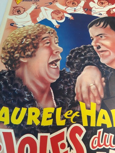 Original 60'S Laurel & Hardy Movie Poster lobby card 22"×14" Excellent Cond - Picture 6 of 8