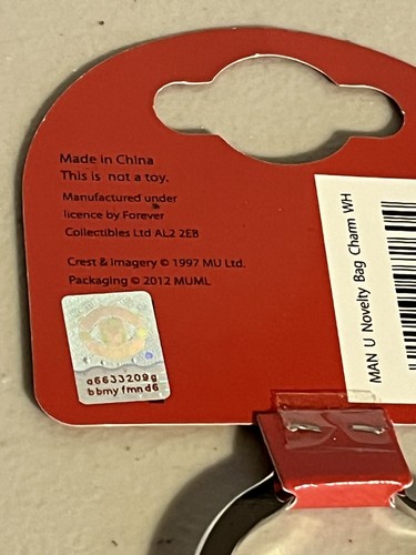 Manchester United Bag Charm Street Sign Stadium New with Tags - Picture 6 of 6