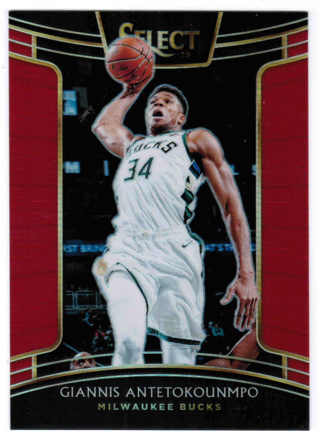 2018-19 PANINI SELECT GIANNIS ANTETOKOUNMPO #13 RED PRIZM /199 MILWAUKEE BUCKS
