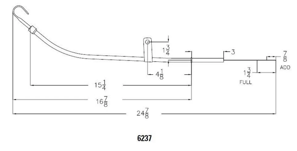 Varilla y tubo de medición de aceite Mr Gasket 6237 Foto 2 de 4