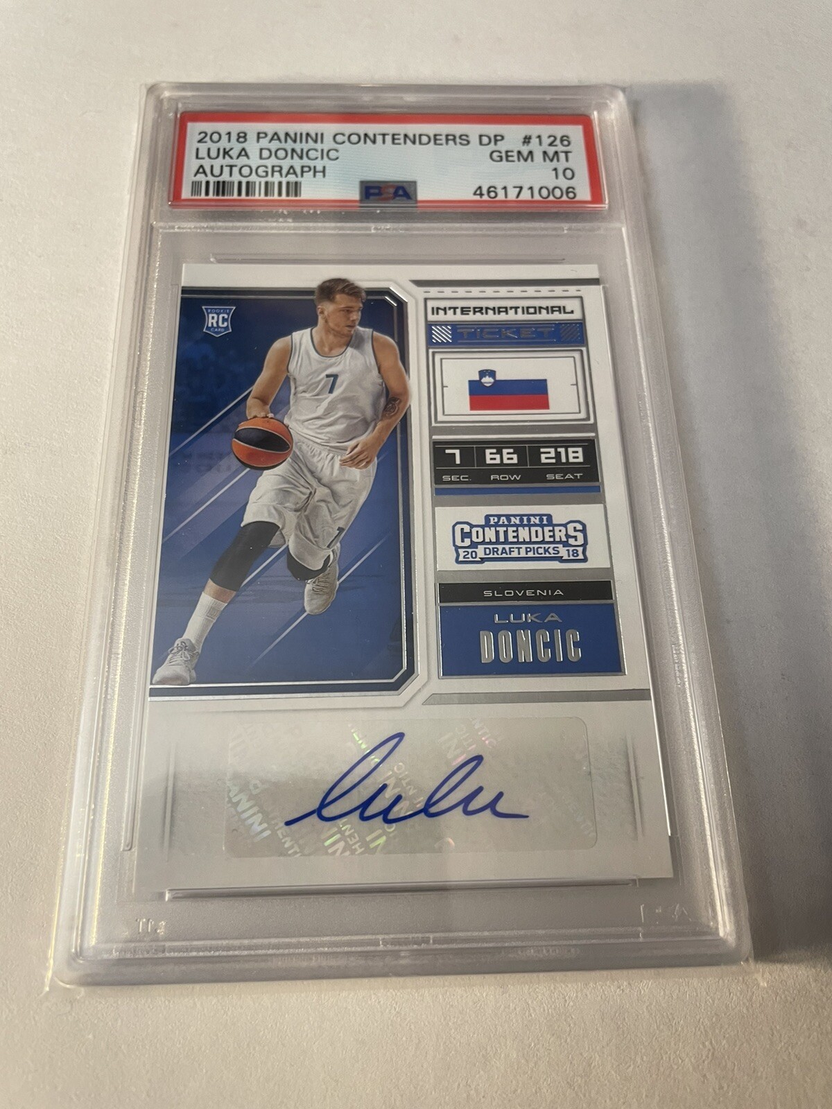 Luka Don i 2018 Luka Doncic International Contenders Auto PSA 10 