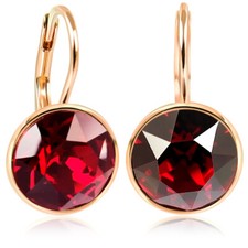 NOBEL SCHMUCK Ohrringe Rosegold Rot hochwerti...