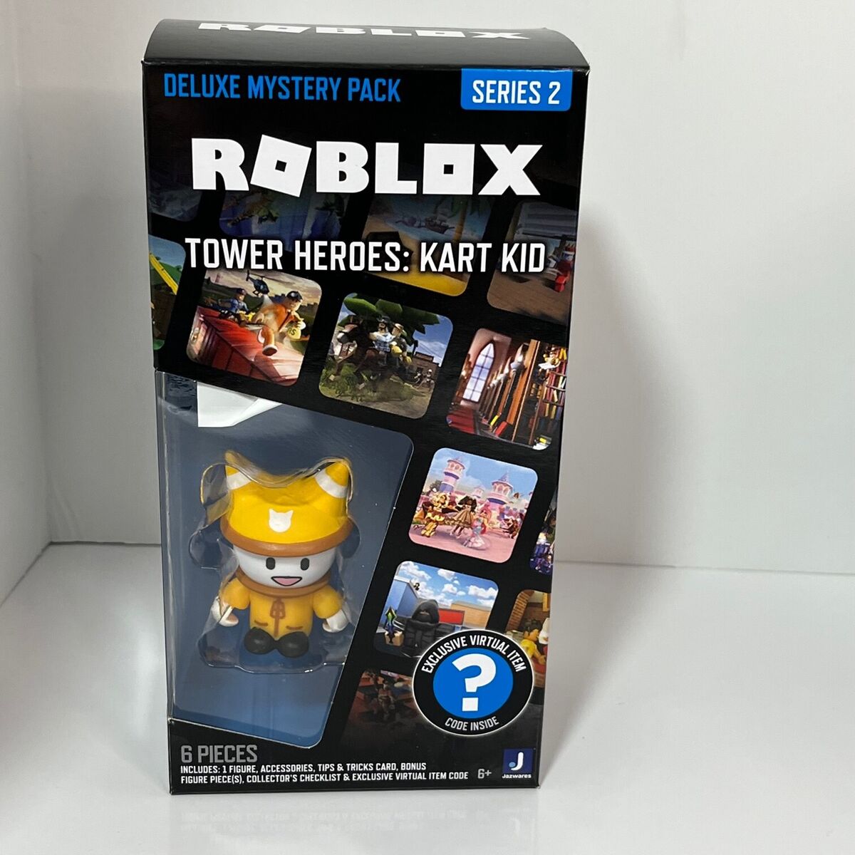  Roblox Action Collection - Tower Heroes: Kart Kid Deluxe  Mystery Figure Pack + Two Mystery Figure Bundle [Includes 3 Exclusive  Virtual Items] : Toys & Games