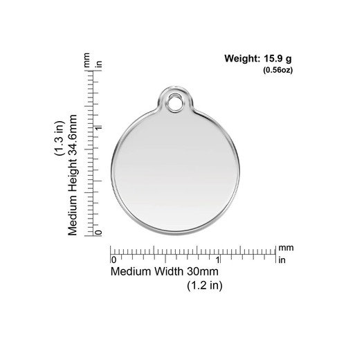 Red Dingo "PAW PRINT" Engraved Dog & Cat ID Tag - Free Engraving - 11 Colours - Picture 13 of 25