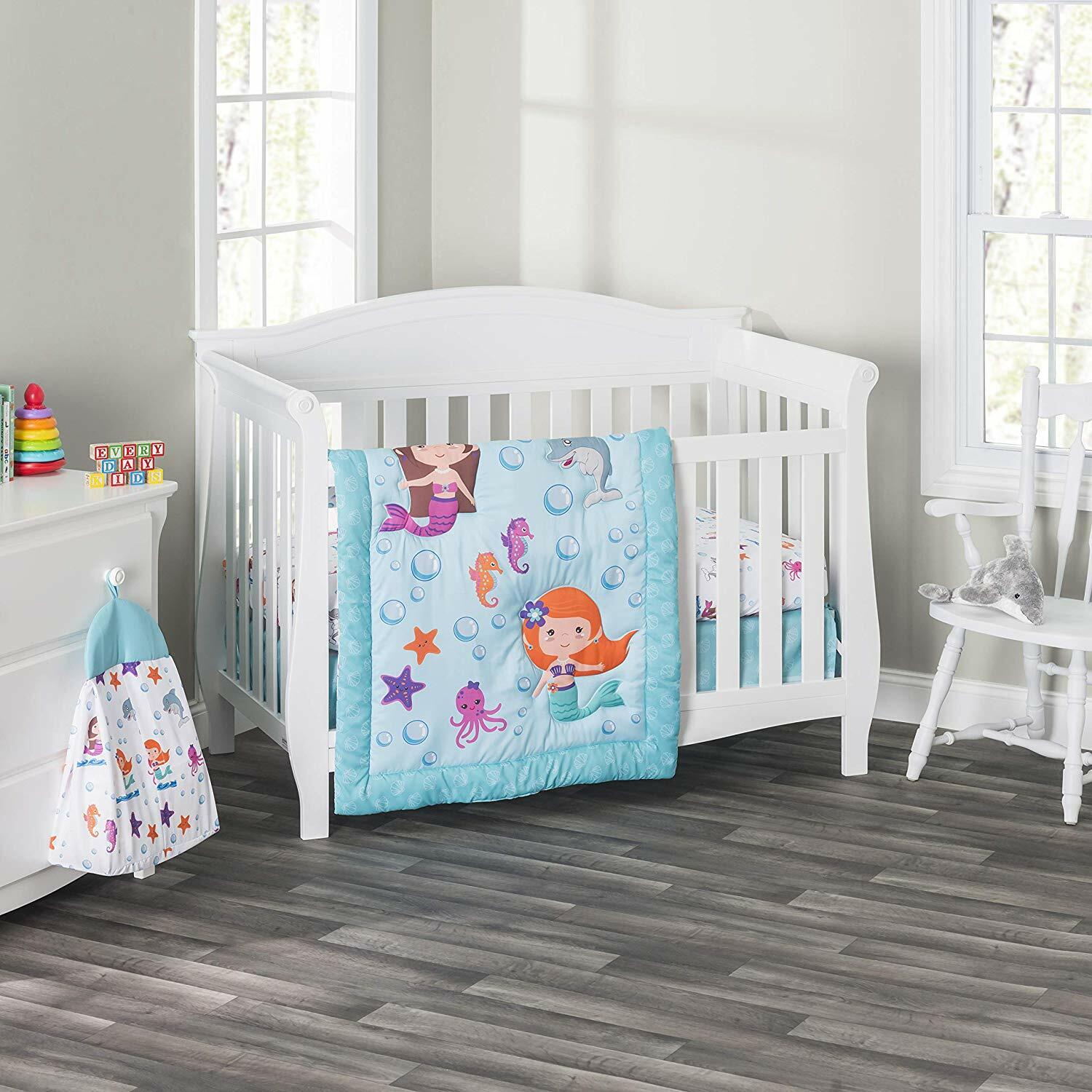 soho mermaid crib bedding