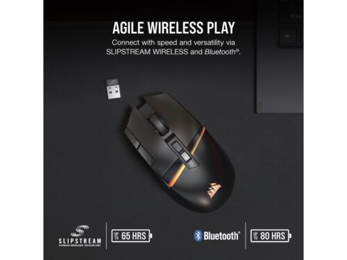 Corsair DARKSTAR RGB Wireless Gaming Mouse for MMO, MOBA - 26,000 DPI - 15 Progr - Picture 5 of 12