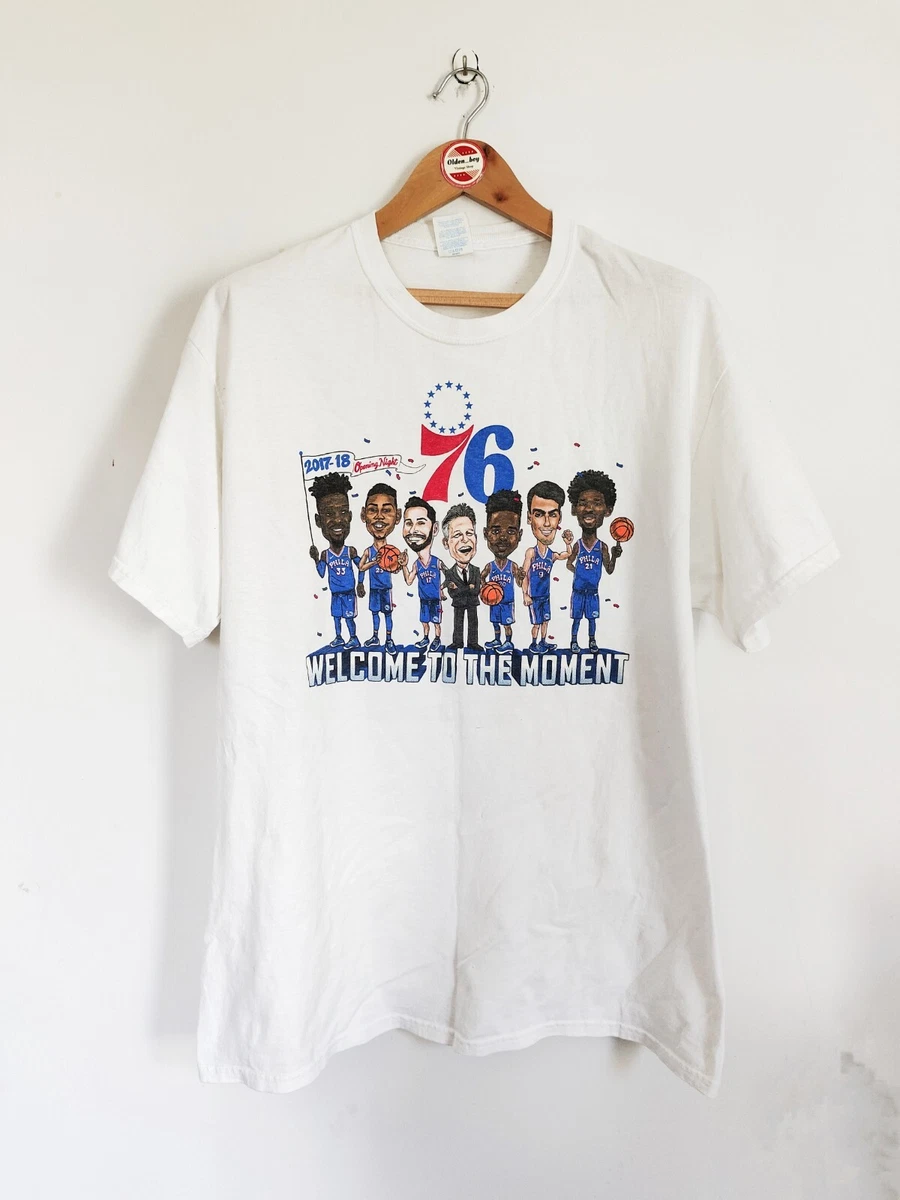 Vintage Philadelphia 76ers Caricature 2000s t shirt NBA Basketball size XL