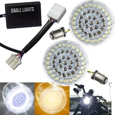 Eagle Lights Harley Bullet 2" LED Halo Turn Signals Smoked Lenses Load Equalizer