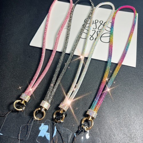 Bling Lanyard Blink Straps Crystal Rhinestone In Neck With Claw Clasp - Foto 2