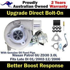 Turbo Pros Upgrade Billet Turbo +Oil Feed Pipe For Nissan Patrol GU ZD30 3.0L