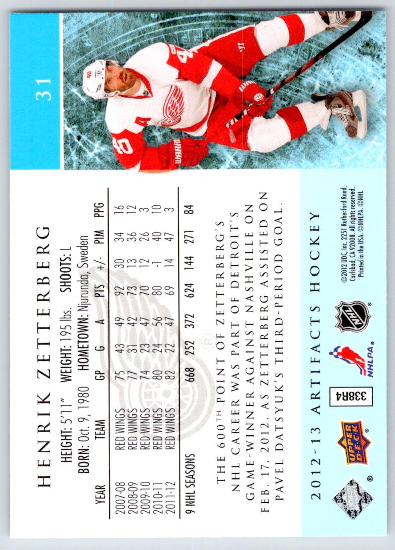 2012-13 Upper Deck Artifacts NHL Hockey Cards - U-Pick From List - Picture 63 of 201