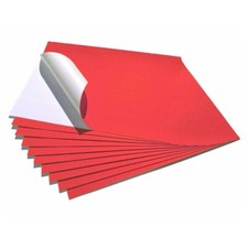 A4 Matt Red Adhesive Sticky Sticker Craft Labes Silhouete Paper