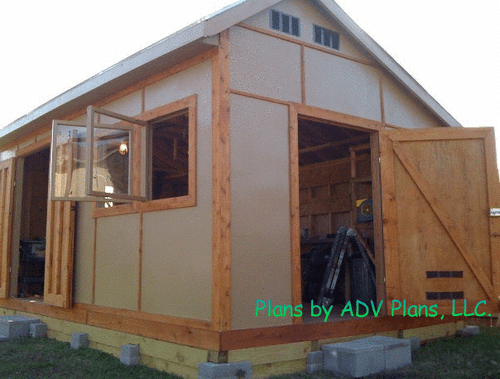 10X20 SALTBOX WOOD STORAGE GARDEN SHED PLANS 26 STYLES, GABLE GAMBREL, 8, 12, 16 - Afbeelding 6 van 10