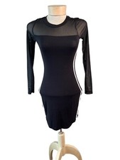 fashion nova dress size small bodycon black long sleeve midi