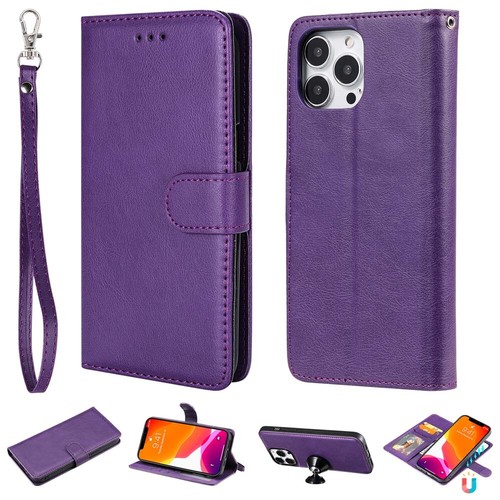 For iPhone 13 12 11 X XR SE 8 7 6s Magnetic Detachable Wallet Leather Case Cover - Picture 10 of 43