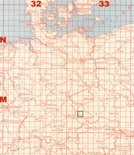 Russian Soviet Military Topographic Map - ZWIESEL (Germany) 1:100 000, ed.1987 - Picture 5 of 5