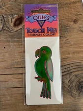 Vintage Oilies 80's/90's Liquid Crystal Parrot Sticker  NIP