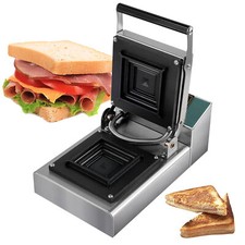 Commercial Stainless Steel Sandwich Maker Toaster Machine With Non-Stick Pans