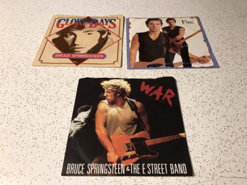 Bruce Springsteen 3 45 Records War & Merry Christmas Baby Glory Days & Fire VG