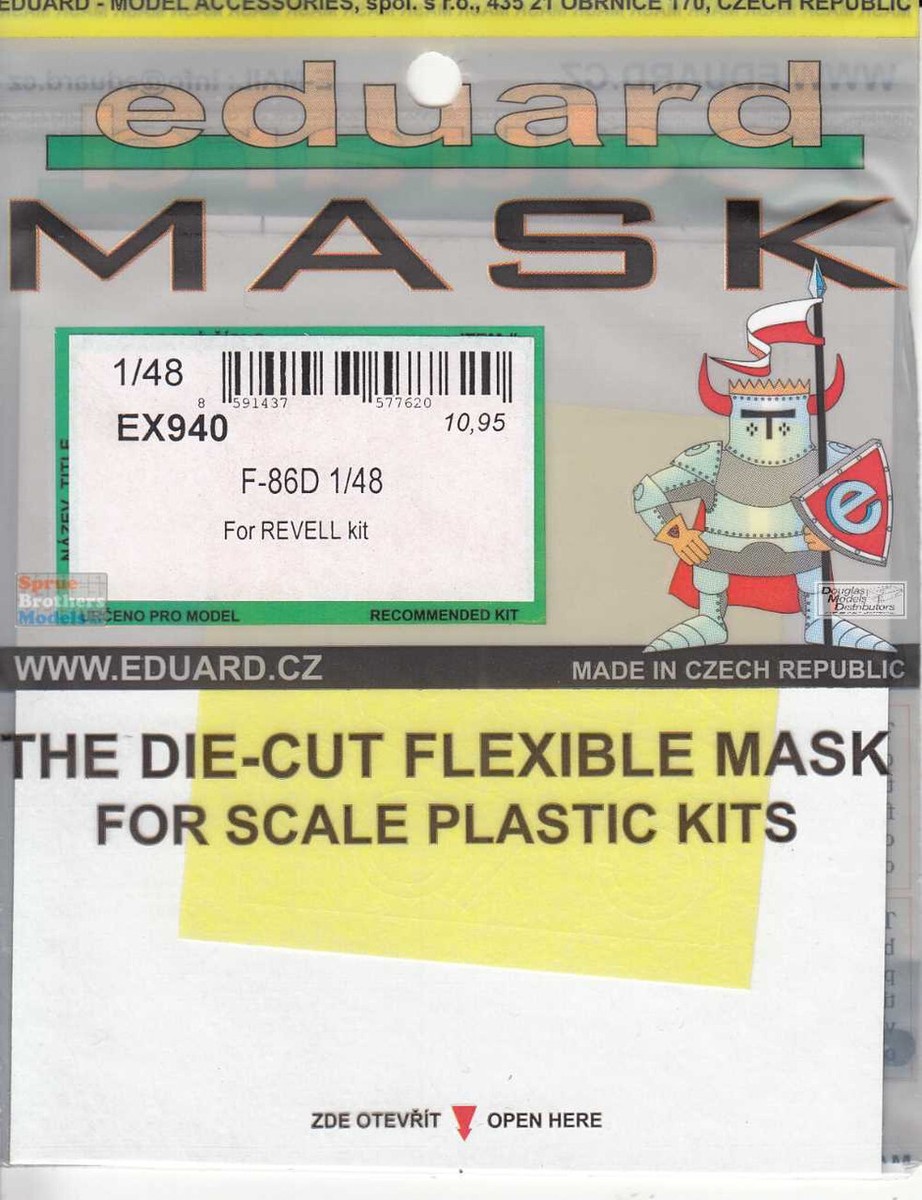 Eduard 1/48 mask F-86D for Revell kit - EX940 Eduard 1/48 mask F-86D for Revell kit - EX940