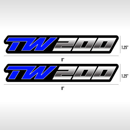 TW200 Swingarm decals stickers Blue fits Yamaha TW 200 Graphic Graphics tdub - Picture 3 of 5