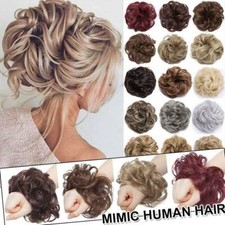 Large Messy Bun Scrunchie Hair Piece False Updo Cover Hair Extension Curly Thick