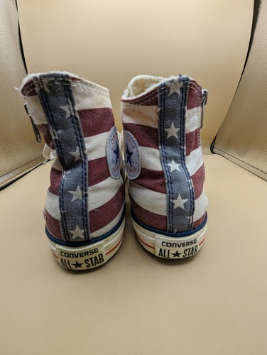 Converse High Top USA Flag Stars Stripe Side Zip Women's US 8.5 Men's US 6.5 - Picture 6 of 10