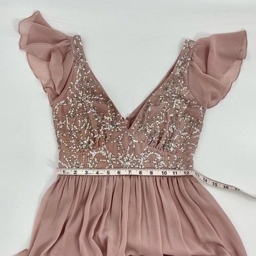 Anthropologie x BHLDN Daphne verziert Maxi Fee Stufen Chiffon Boho Kleid 0 - Bild 13 von 16