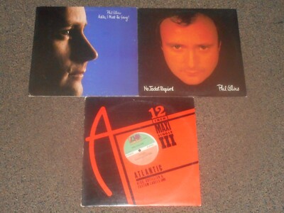 PHIL COLLINS lot 3x LP 12'' sussudio NO JACKET REQUIRED hello i must be going