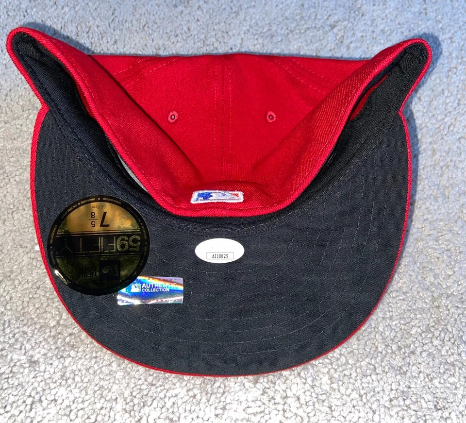 JACOB DEGROM SIGNED TEXAS RANGERS OFFICIAL MLB ON FIELD BASEBALL HAT CAP JSA - Image 2 of 2