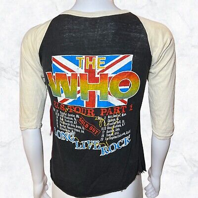 Vintage The Who 1982 The First Farewell Tour Raglan Band T Vintage The Who 1982 The First Farewell Tour Raglan Band T