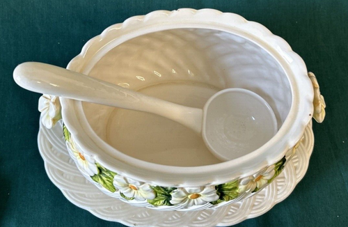 VINTAGE ‘LEFTON’ DAISY SOUP TUREEN (COMPLETE) - Picture 3 of 19