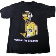 Vintage Los Angeles Lakers Kobe Bryant Eyes On The Prize NBA Champs T Shirt Sml