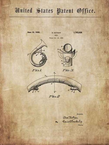 Antiguo cuerno antiguo CONN: documentos históricos 1921-32 para decoración / cartel - Imagen 4 de 7