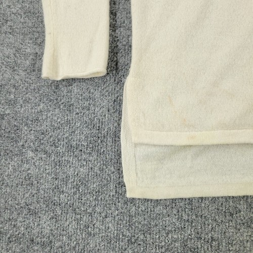 Vince Sweater Women's Small Beige Cashmere Pullover Crew Neck Long Sleeve Hi-Lo - Picture 8 of 17