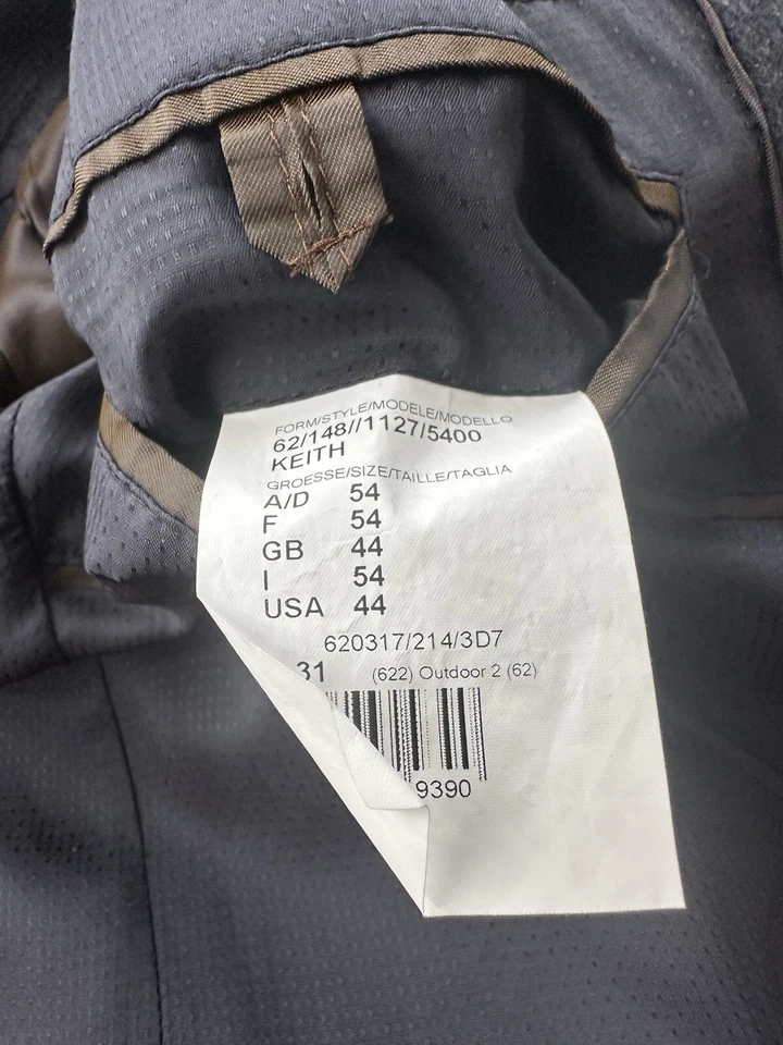 ABRIGO SARTORIAL J. TOOR PARA HOMBRE Azul Marino CACHEMIRA PURA TEJIDO EN ITALIA ¡Hermoso! Foto 4 de 4