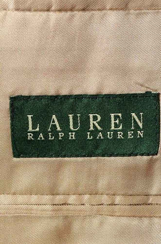 42S Short Classic-Fit Lauren Ralph Lauren Taupe Wool 2-Piece Suit 36x27 Trousers - Picture 12 of 14