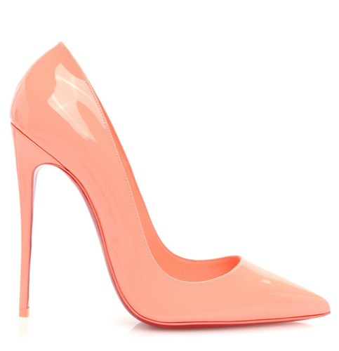 Christian Louboutin So Kate 120 patent leather pointed toe pumps Orange 36.5