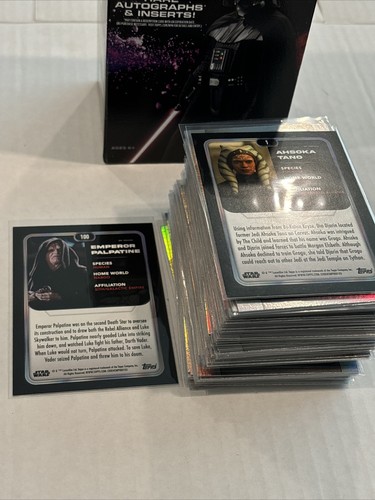 2023 Topps Star Wars Flagship RAINBOW HOLO FOIL 100 Card Complete Set Lot - Photo 4/4