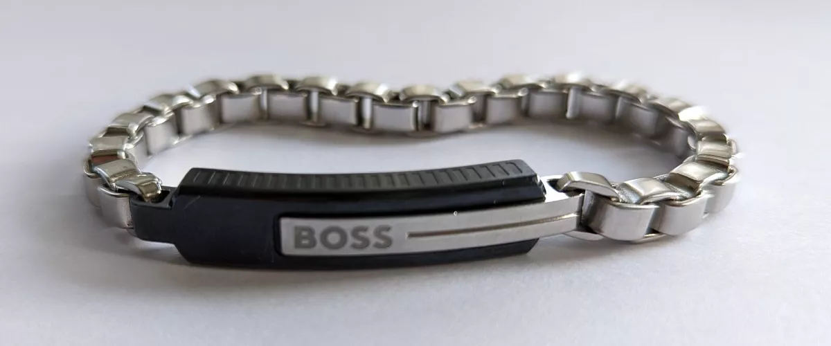 Hugo Boss Jewellery Mens Stainless Steel Magnetic Link Bracelet eBay