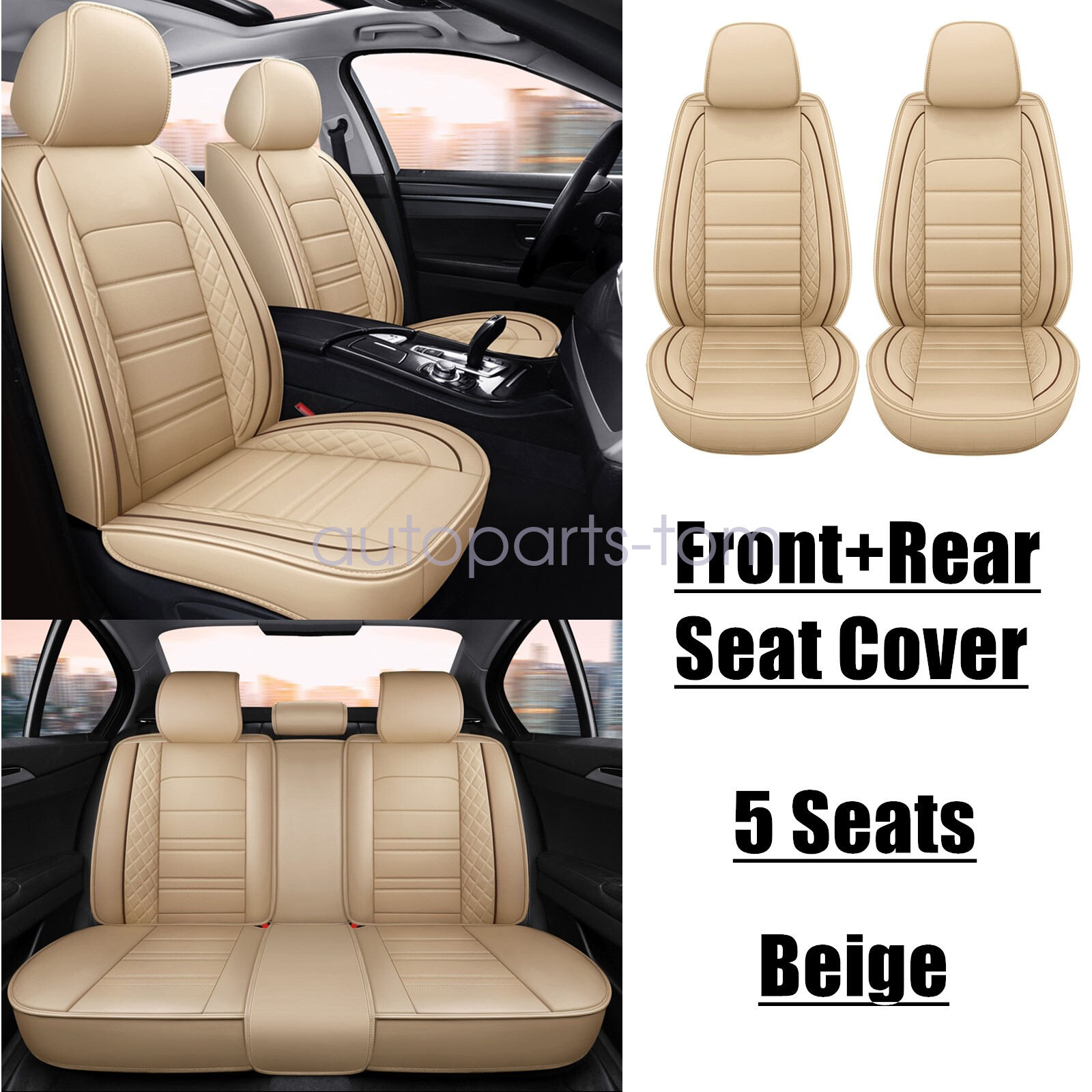 CAR Seat Cover Full Set Cushion PU Leather For Mitsubishi Outlander 94-23