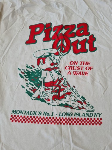 Mens T-Shirt Top Man Size S White "Pizza Out" Print On Reverse 28401 - Picture 12 of 13