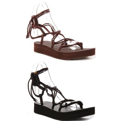 Teva Midform Infinity Damen-Slipper Leder weinrot UK 3   8